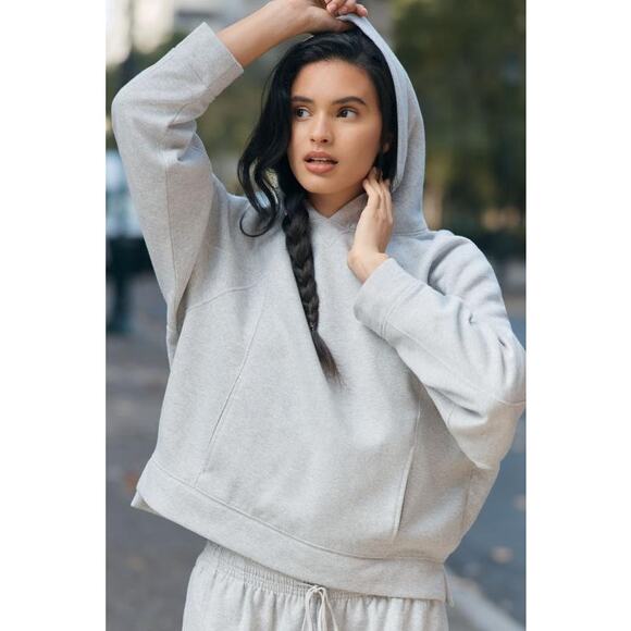 nwt ANTHROPOLOGIE DAILY PRACTICE sz L Sparkle Pullover Hoodie - Picture 1 of 4